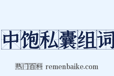 中饱私囊组词是什么意思的图片